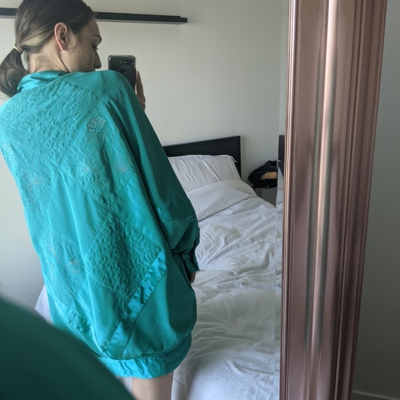 VINTAGE turquoise, button up - Picture 3 of 5